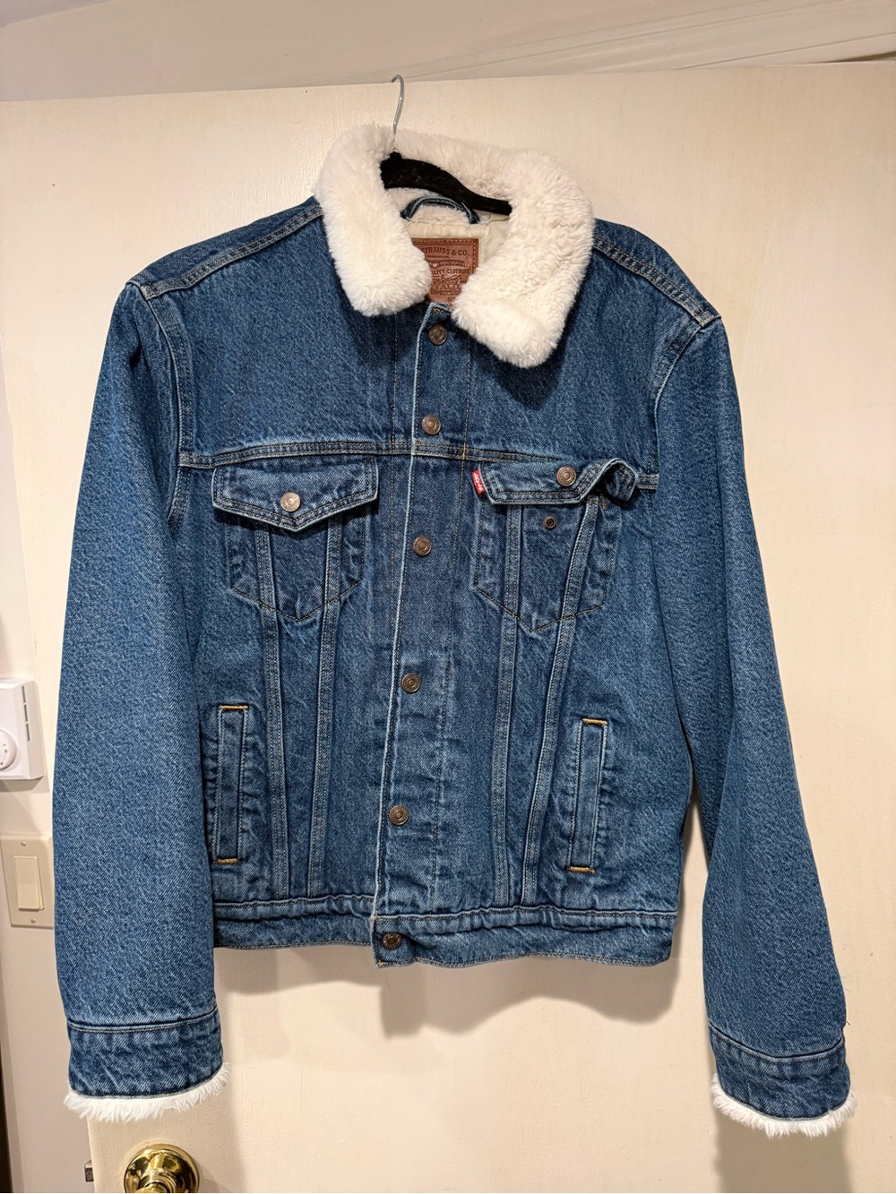 Levi's Women’s Fur Collar Denim Jacket in Blue